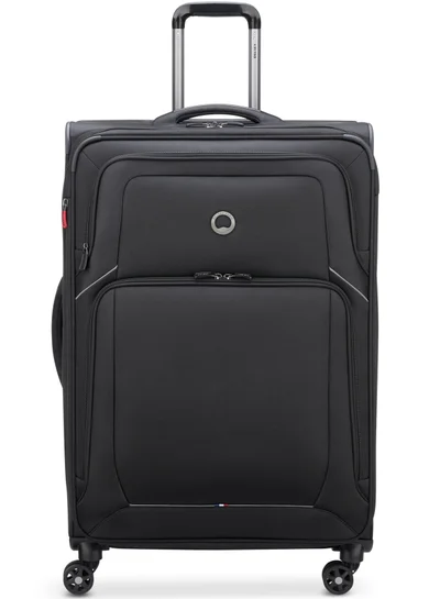 DELSEY Paris Sky Max 2.0 - 79 Cm Softcase 4-Double Wheeled Expandable Check-In Luggage Trolley - Black